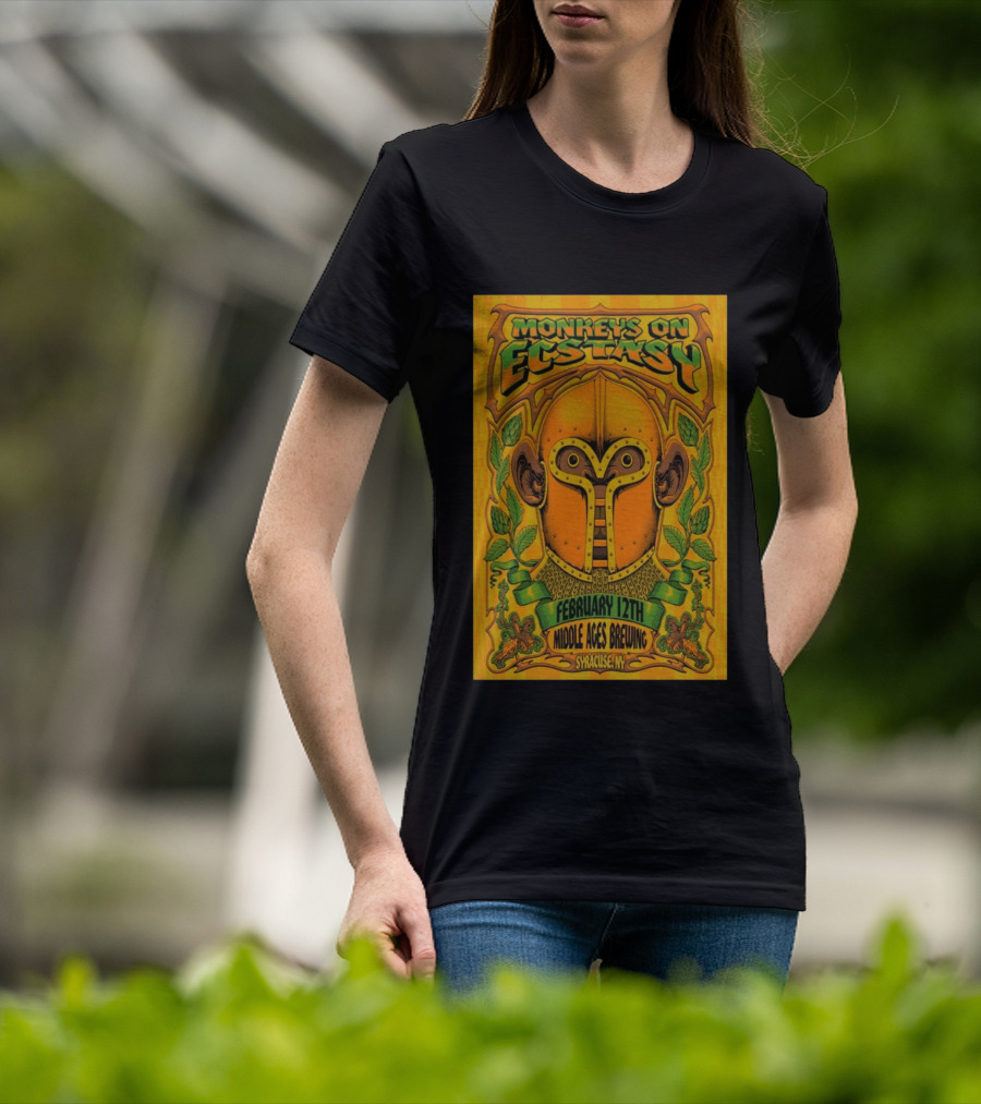 Monkeys On Ecstasy February 12th Middle Ages Brewing Syracuse NY T-Shirt