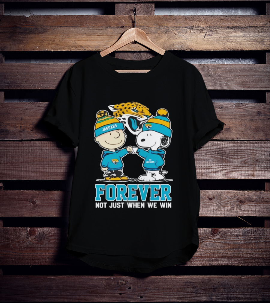 Charlie Brown Snoopy Jaguars Forever Not Just When We Win T-Shirt