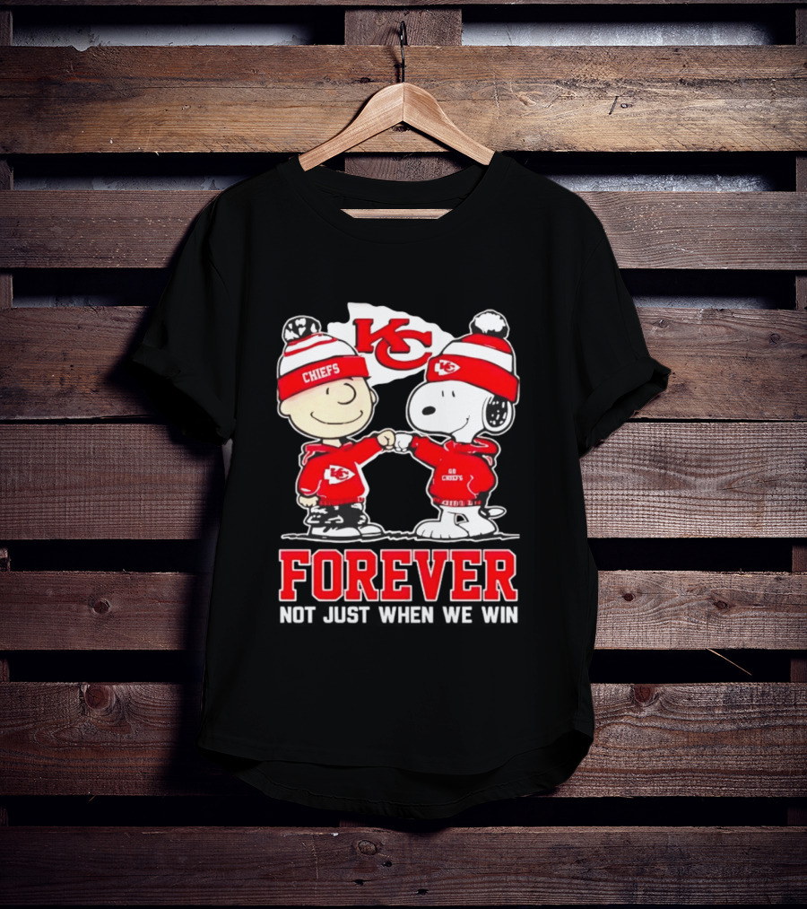 Peanut Snoopy Charlie Brown KC Chiefs Forever Not Just When We Win T-Shirt