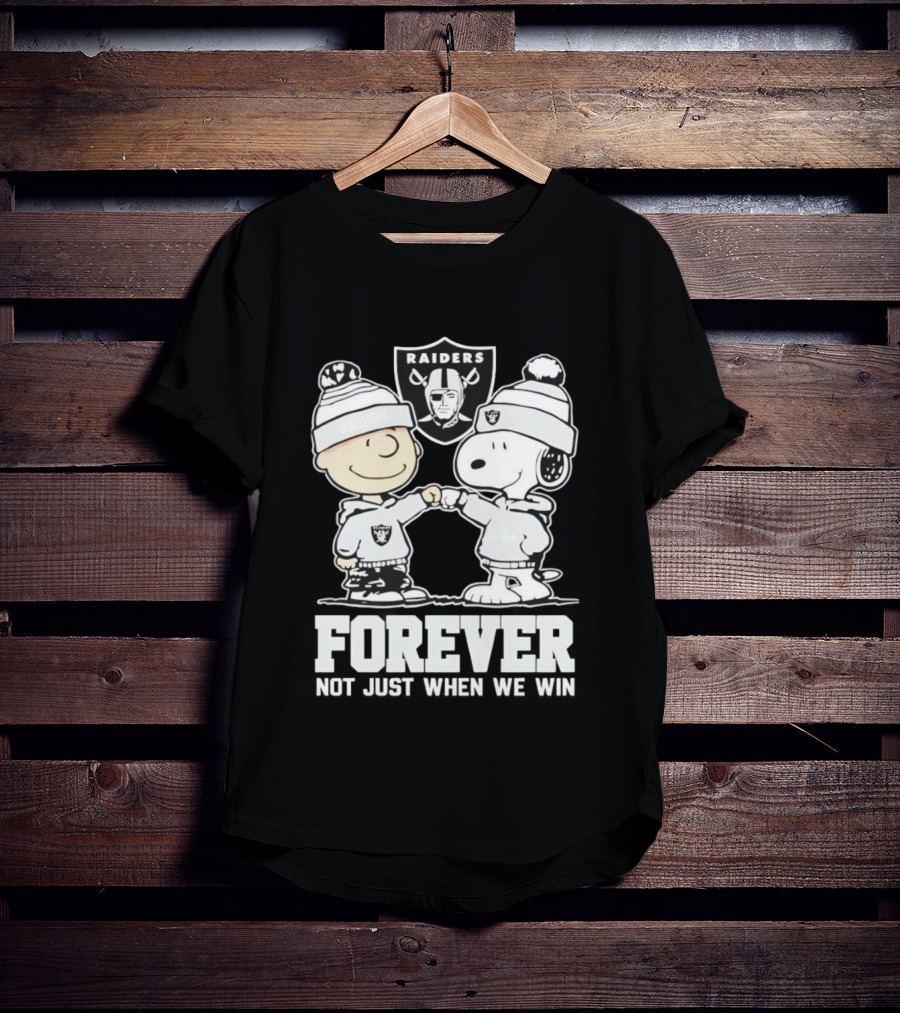 Peanuts Snoopy Charlie Brown Raiders Forever Not Just When We Win T-Shirt