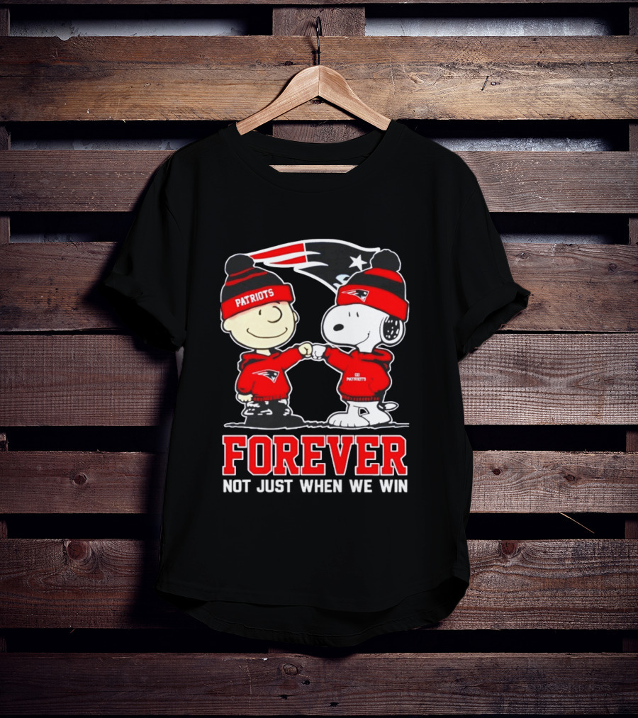Peanut Snoopy Charlie Brown Patriots Forever Not Just When We Win T-Shirt