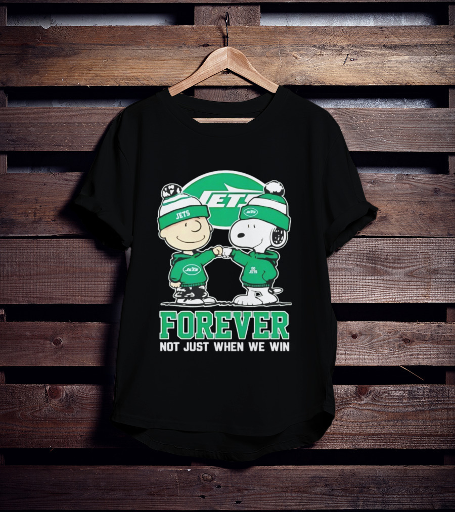 Peanuts Snoopy Charlie Brown Jets Forever Not Just When We Win T-Shirt