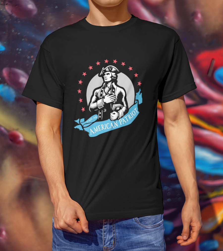 I Am An American Patriot Historical Figure With Stars T-Shirt