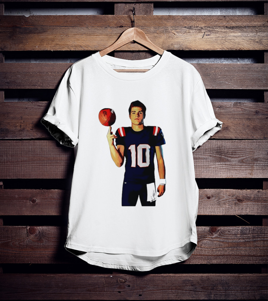 Drake Maye M.N.E.G.A. New England Patriots Football 10 T-Shirt