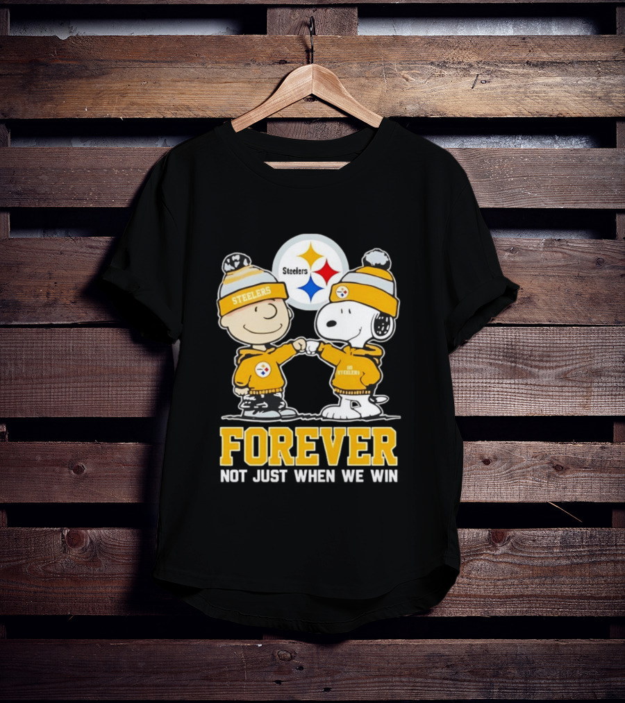Peanut Snoopy Charlie Brown Steelers Forever Not Just When We Win T-Shirt