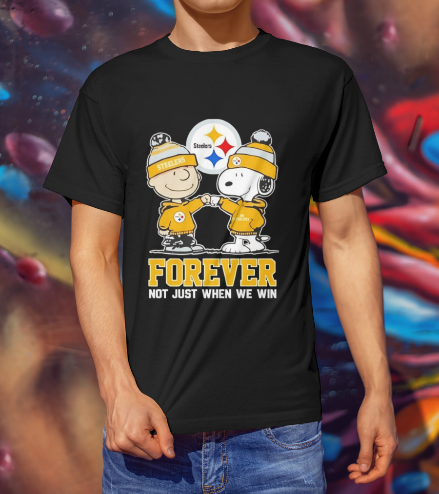 Peanut Snoopy Charlie Brown Steelers Forever Not Just When We Win T-Shirt
