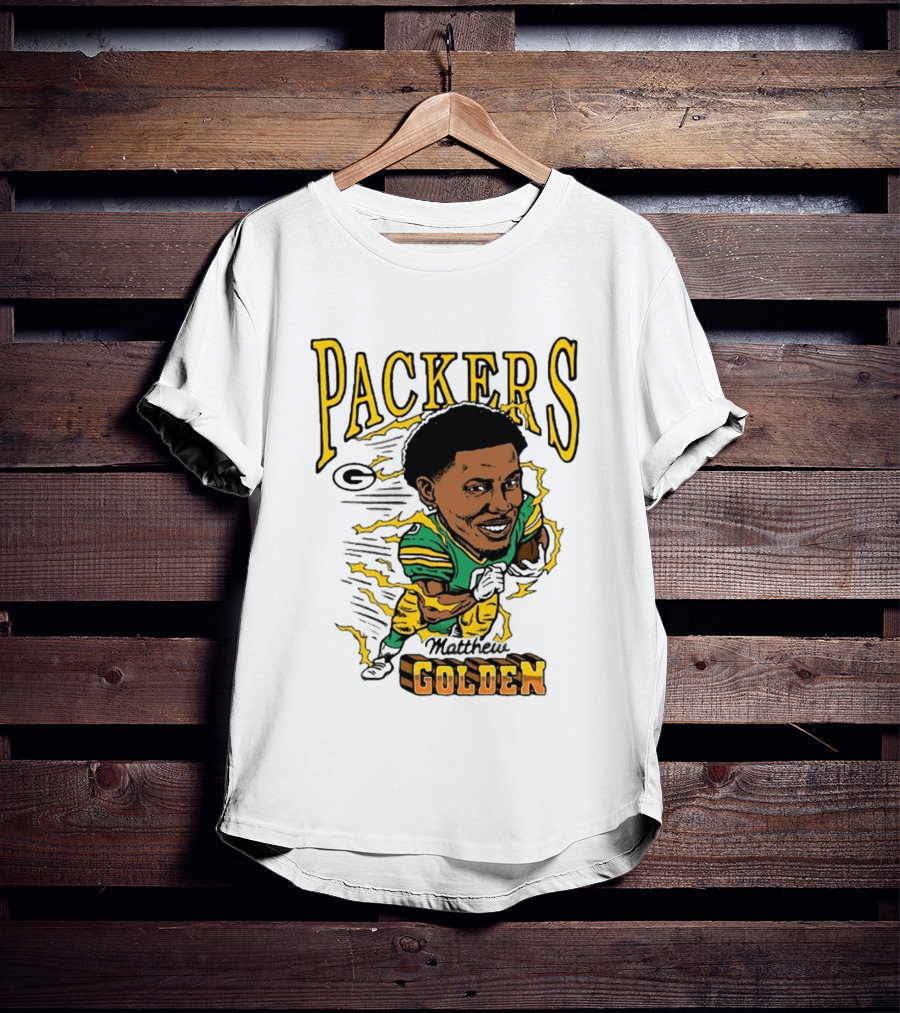 Packers Matthew Golden Caricature Homage T-Shirt