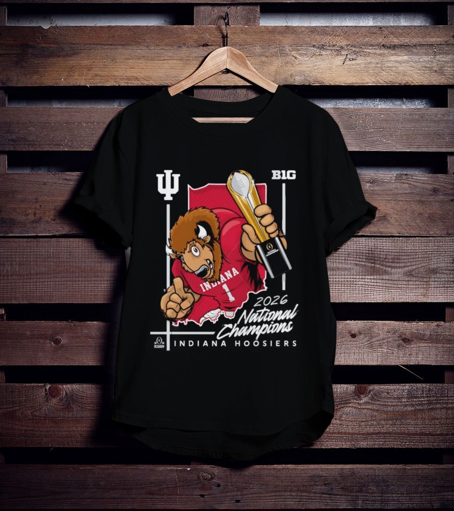 Indiana Hoosiers National Champs 2025 Trophy Victory B1G Indiana T-Shirt