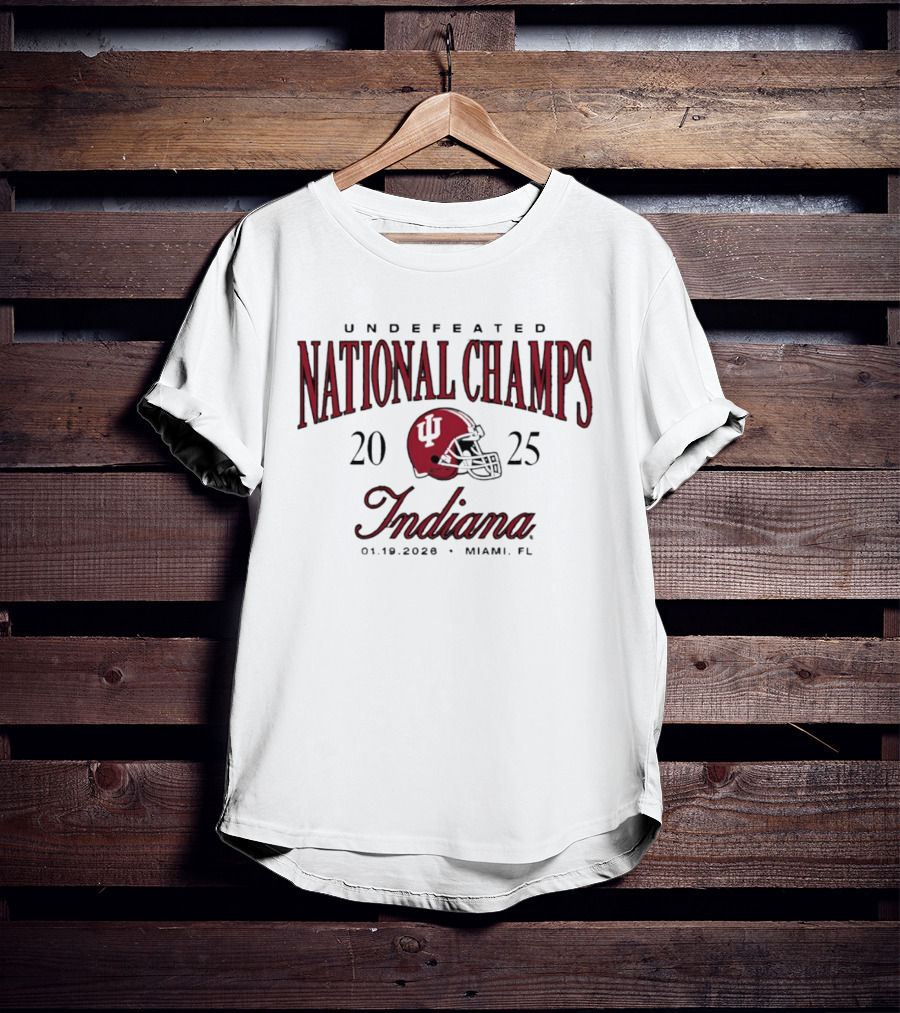 Indiana Hoosiers Undefeated National Champs 2025 Miami 01.19.2026 T-Shirt