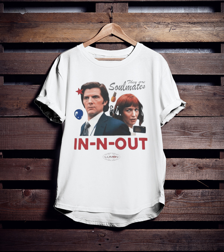 Severance They Are Soulmates IN N OUT Retro Style Pop Culture Reference T-Shirt