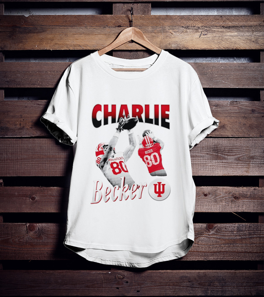 Charlie Becker Indiana Hoosiers Football 80 Receiver Catch IU T-Shirt