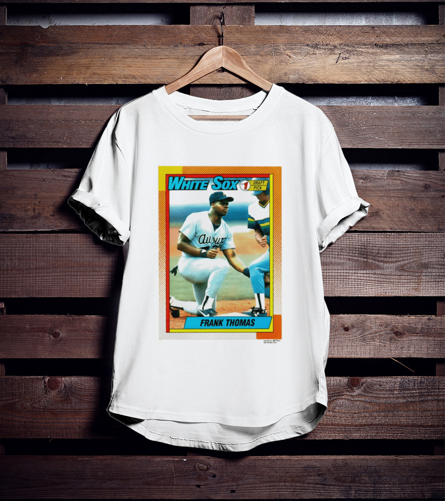 White Sox Frank Thomas 1990 Topps No. 1 Draft Pick Rookie Card T-Shirt