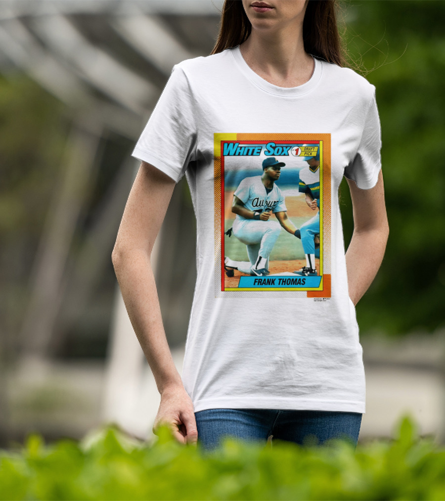 White Sox Frank Thomas 1990 Topps No. 1 Draft Pick Rookie Card T-Shirt