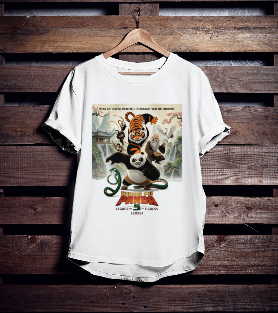 Kung Fu Panda 5 Legacy Of The Tigress 2026 When The Tigress Awakens Legends Rise T-Shirt
