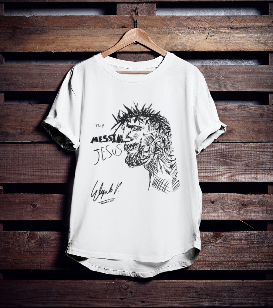 The Messiah Jesus Sketch By E. Elijah VII T-Shirt