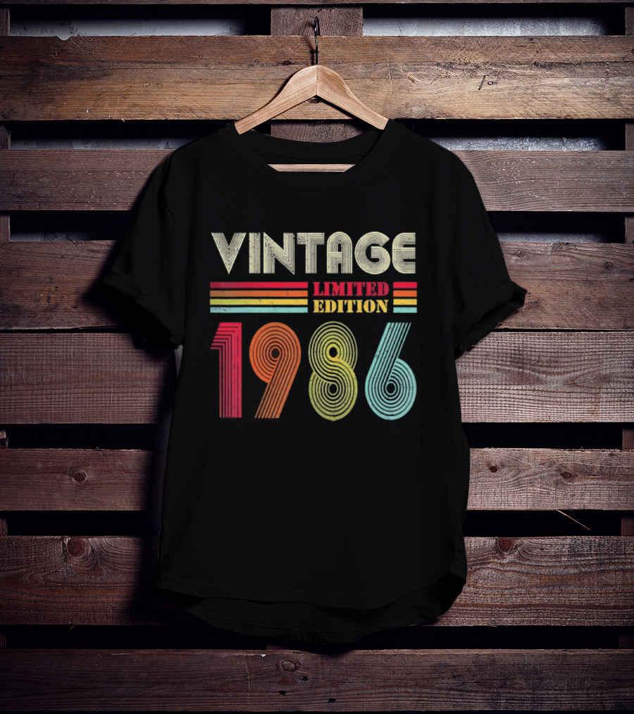 Vintage 1986 Limited Edition 40th Birthday Men Women 40 Years Old T-Shirt
