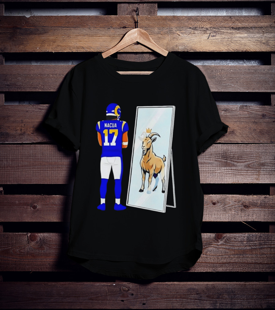Puka Nacua 17 Los Angeles Rams Mirror Goat Crown T-Shirt