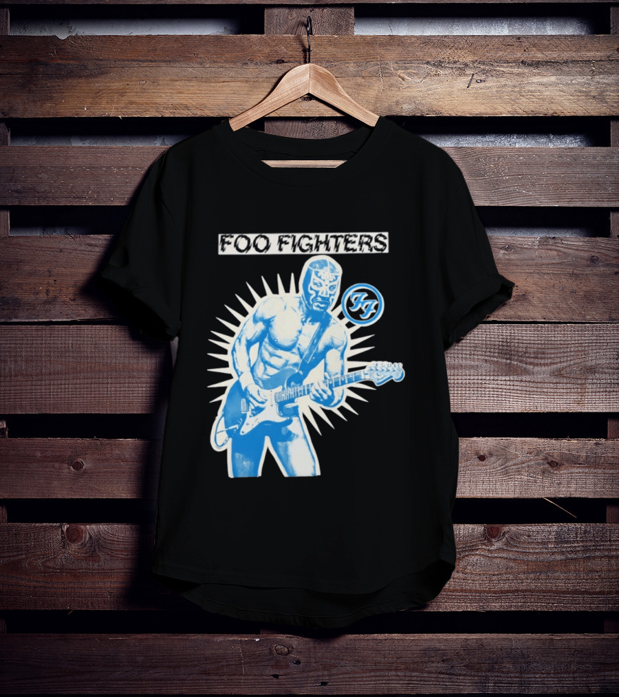 Foo Fighters 2026 Tasmania Lucha Libre Masked Guitarist Iconic FF T-Shirt
