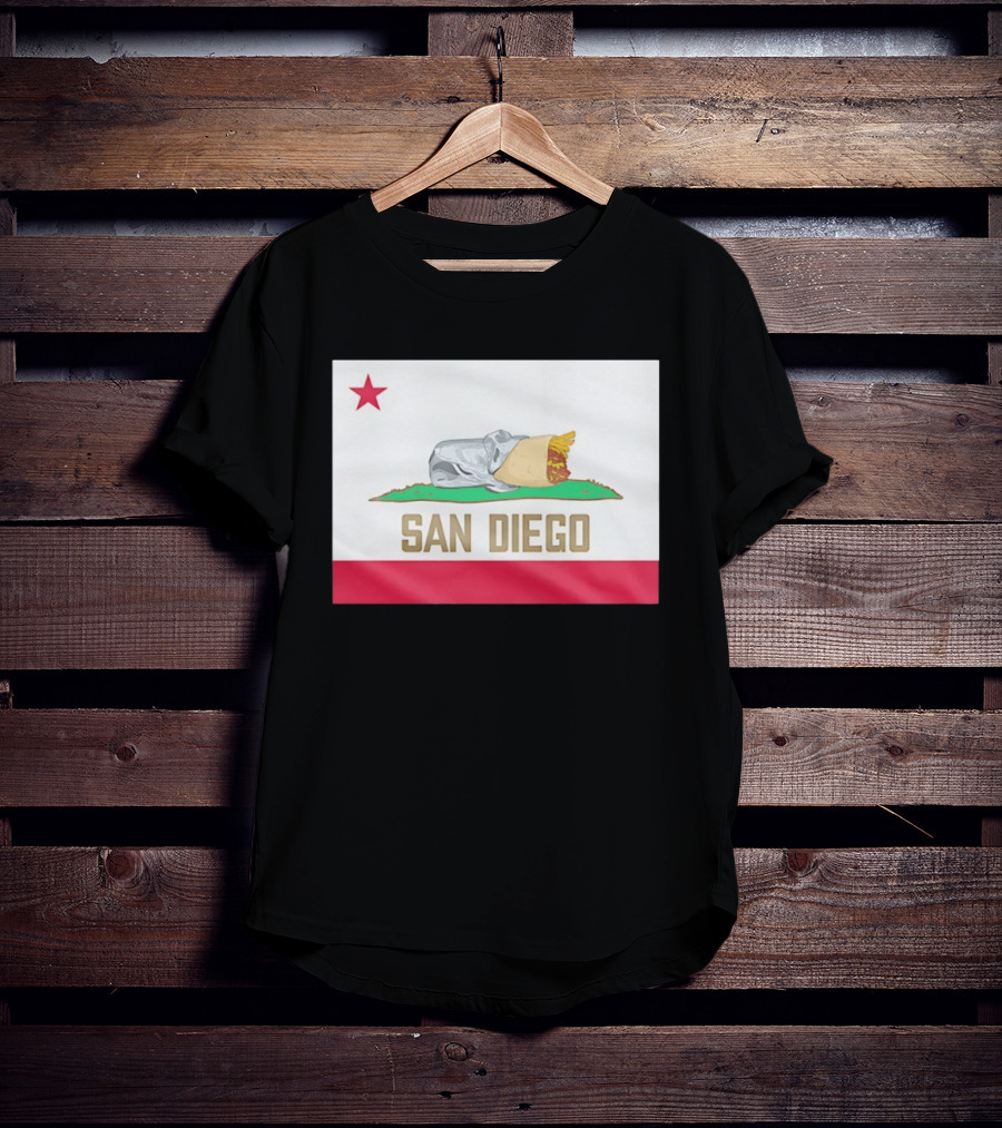 San Diego Padres Burrito California Flag T-Shirt
