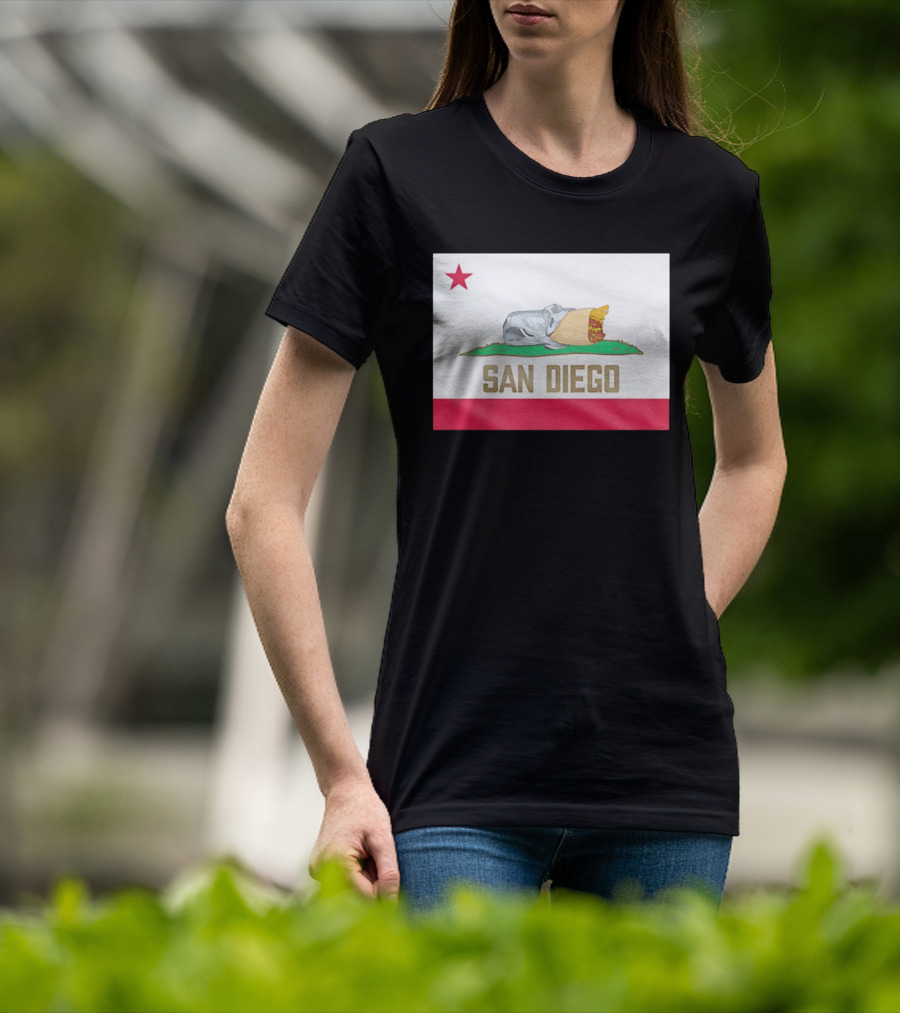 San Diego Padres Burrito California Flag T-Shirt