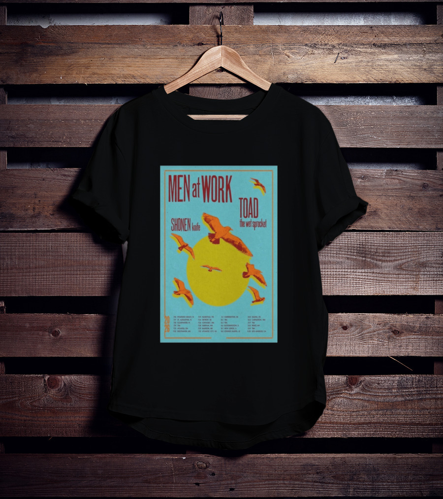 Men At Work Shonen Knife Toad The Wet Sprocket Summer Tour 2026 Dates And Locations T-Shirt
