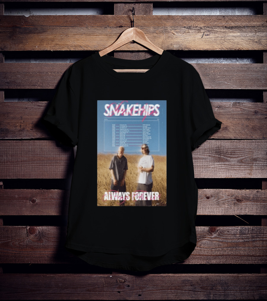 Snakehips Always Forever Spring Tour 2026 Dates With Concert Locations And Band Members T-Shirt