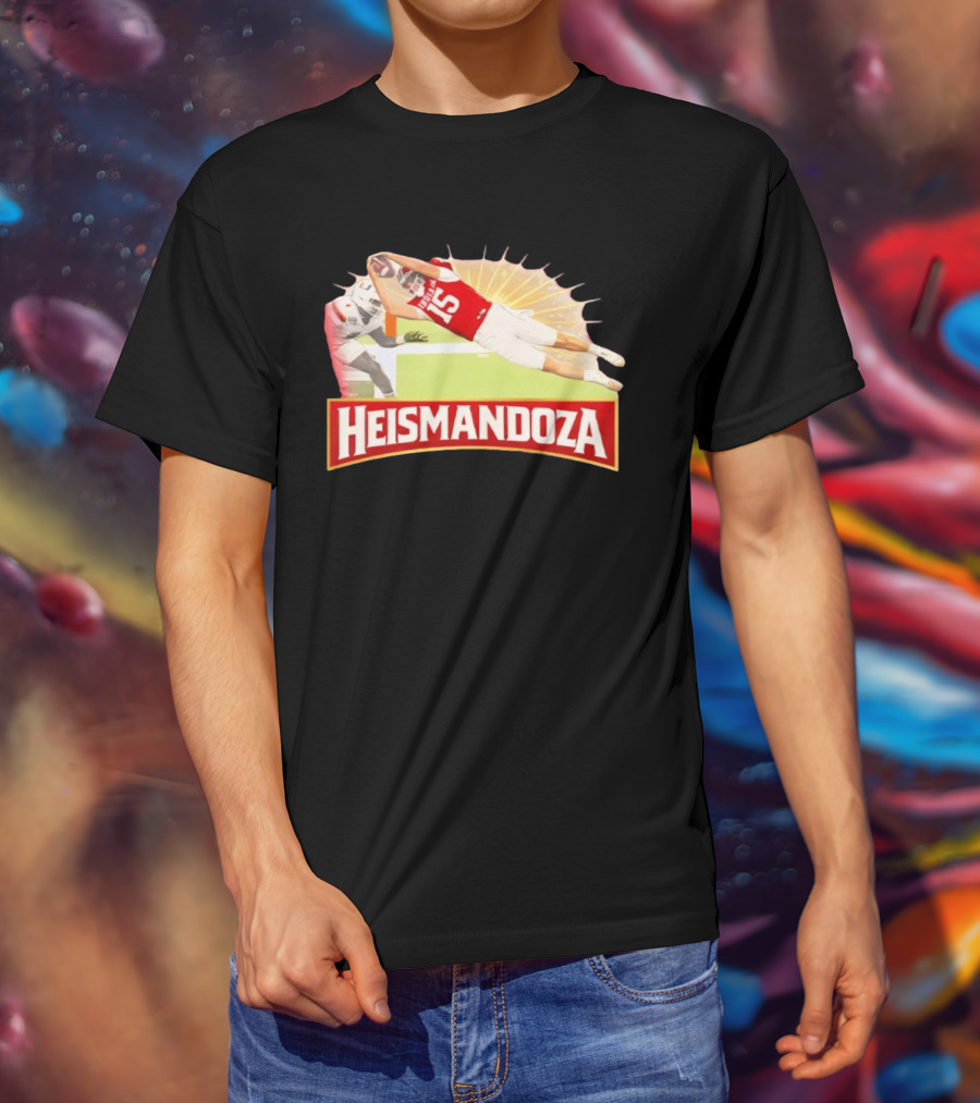 Heismandoza Fernando Mendoza Diving Catch Football Moment T-Shirt