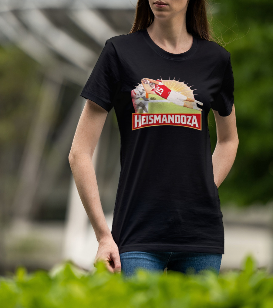 Heismandoza Fernando Mendoza Diving Catch Football Moment T-Shirt