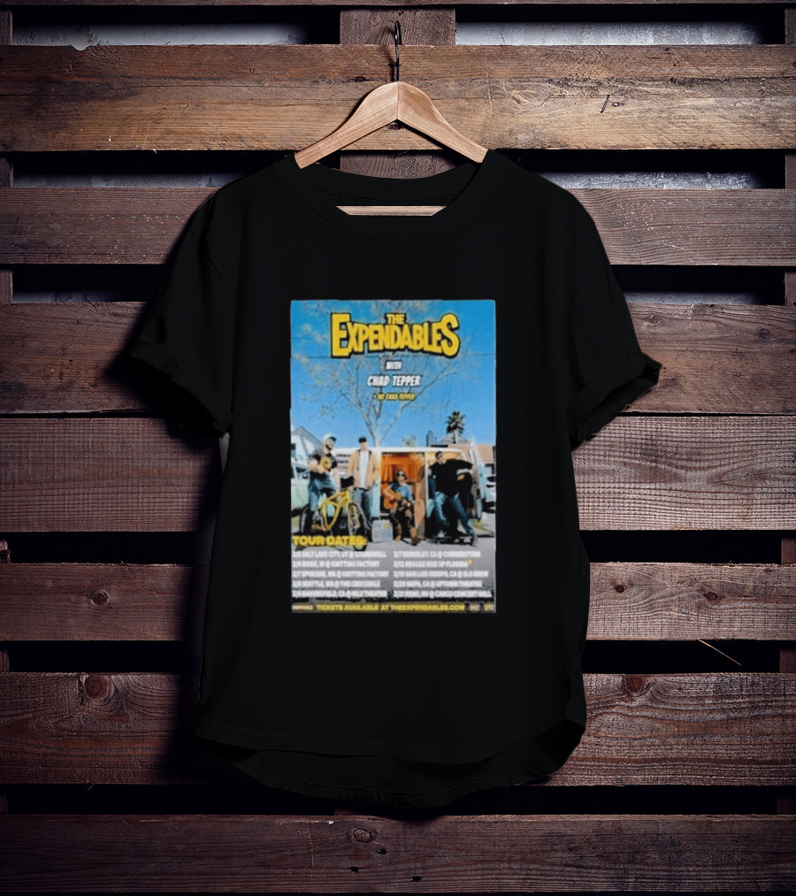 The Expendables Chad Tepper Tour 2026 Dates Salt Lake City Berkeley Reggae Rise Up T-Shirt