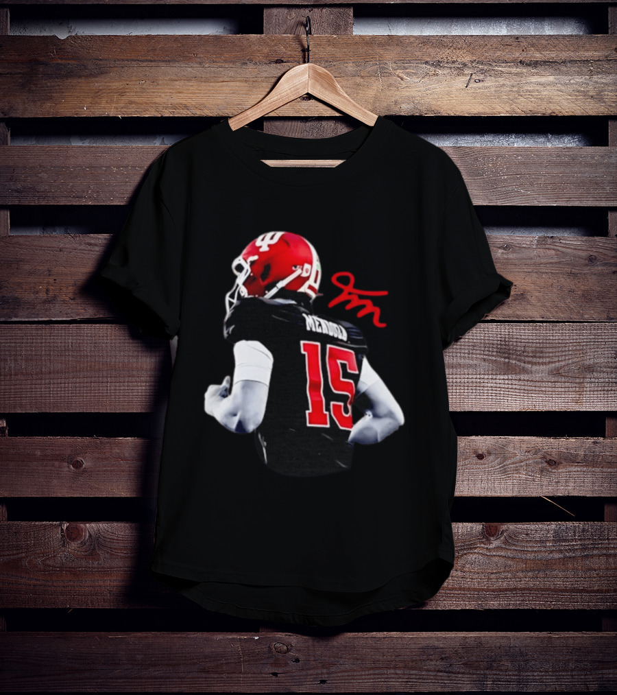 Indiana Hoosiers Fernando Mendoza Number 15 Football T-Shirt