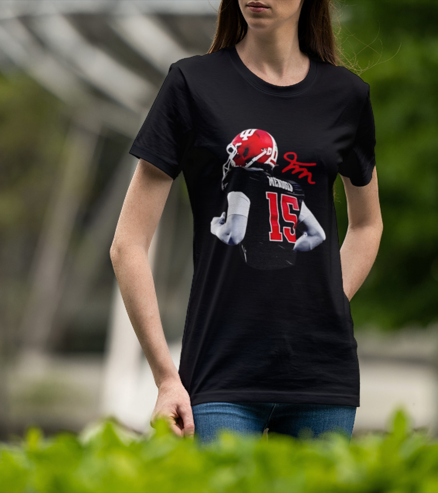 Indiana Hoosiers Fernando Mendoza Number 15 Football T-Shirt