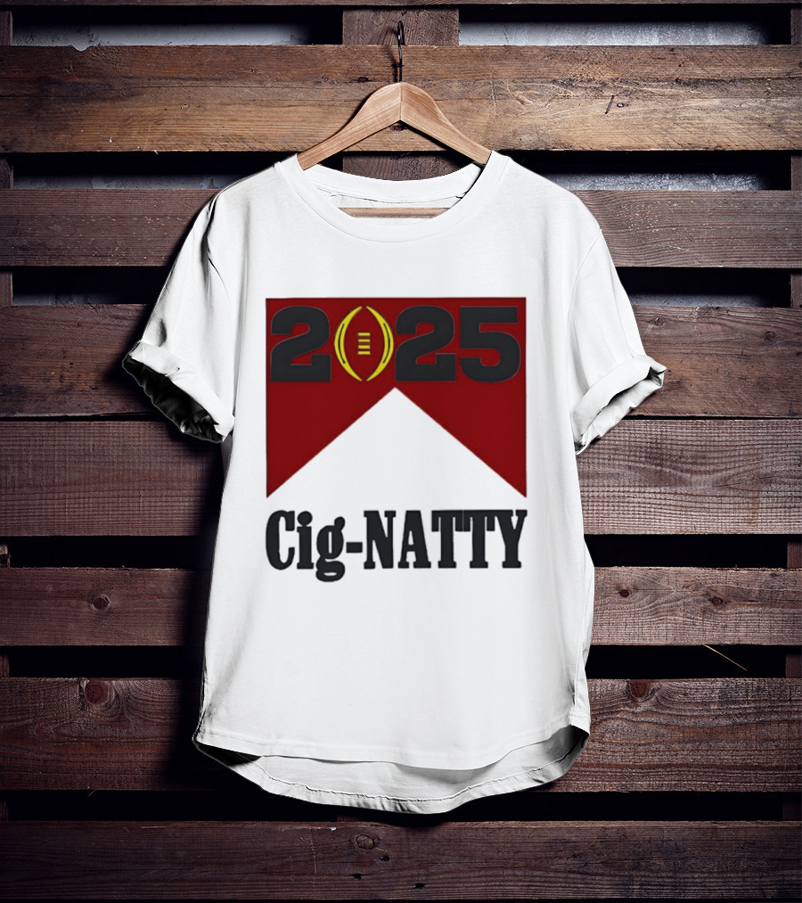 Indiana Hoosiers 2025 Cig Natty Football Banner T-Shirt
