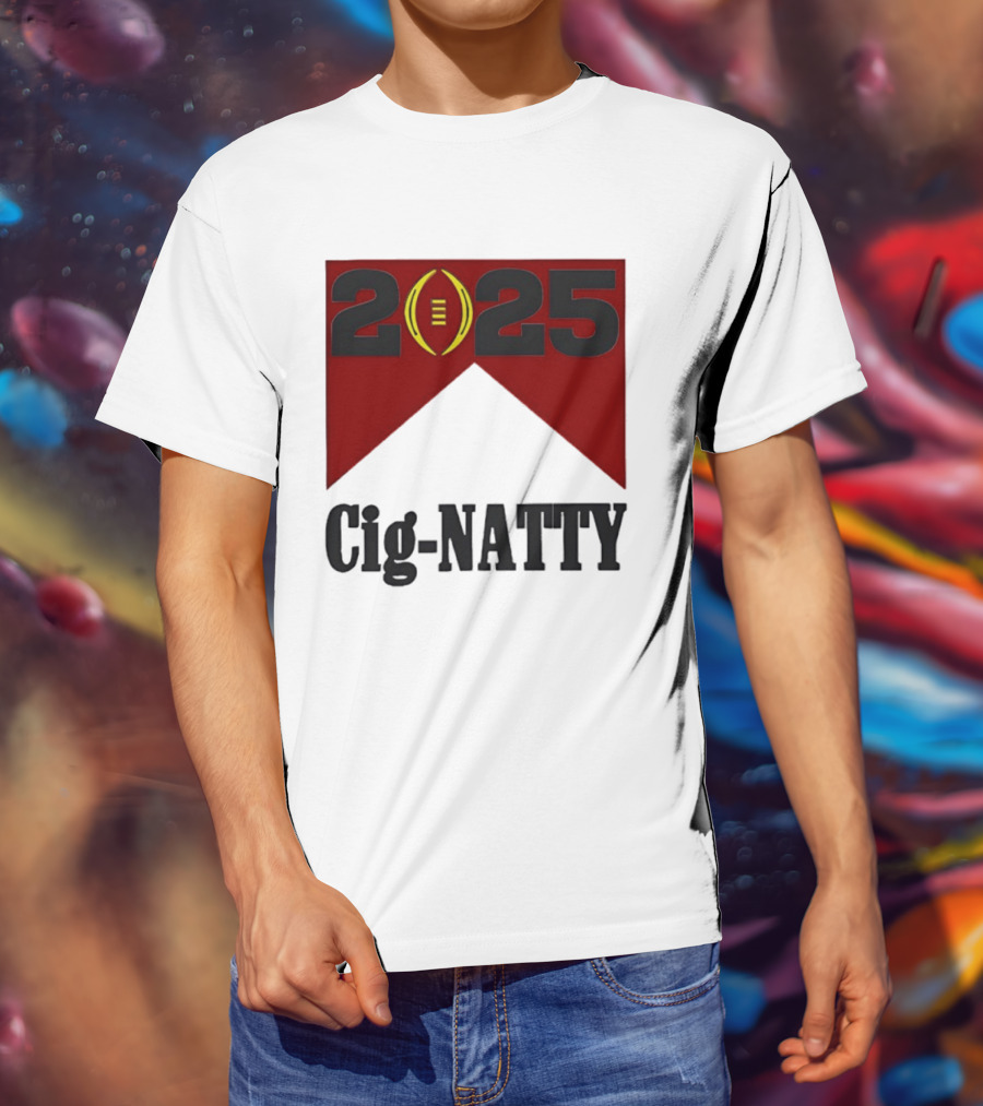 Indiana Hoosiers 2025 Cig Natty Football Banner T-Shirt
