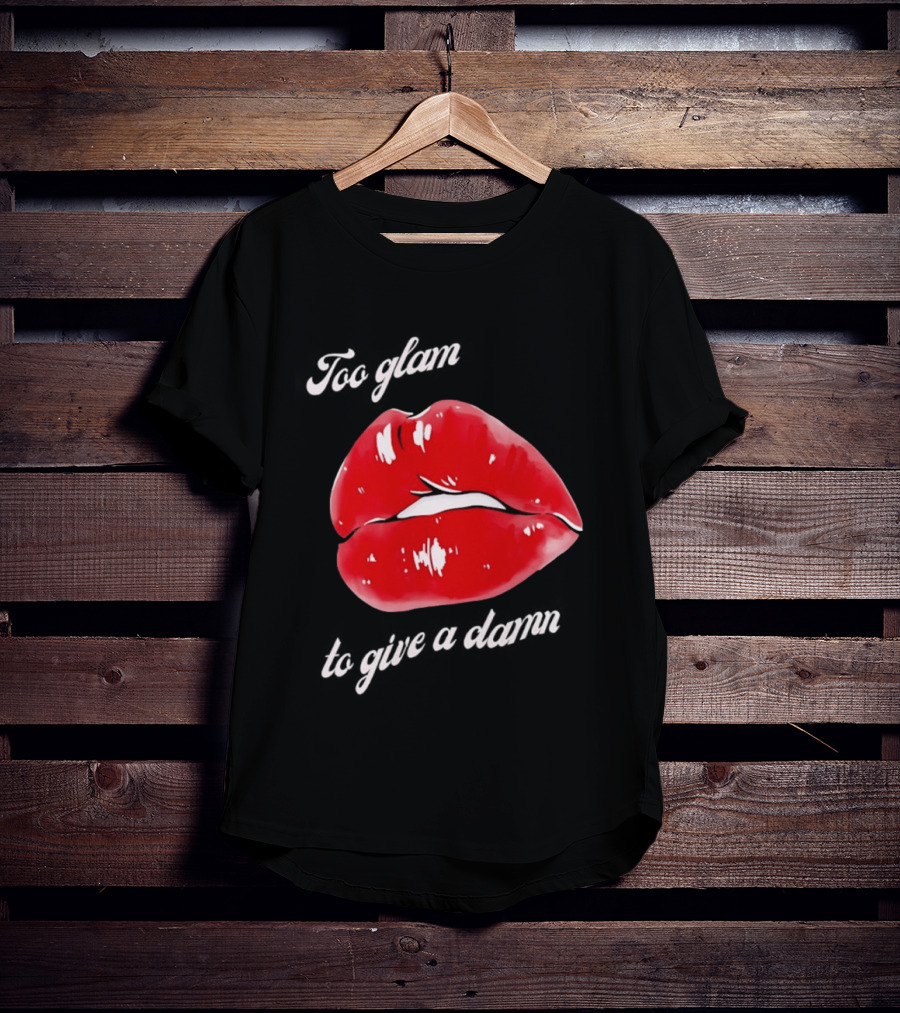Too Glam Red Lips Attitude T-Shirt