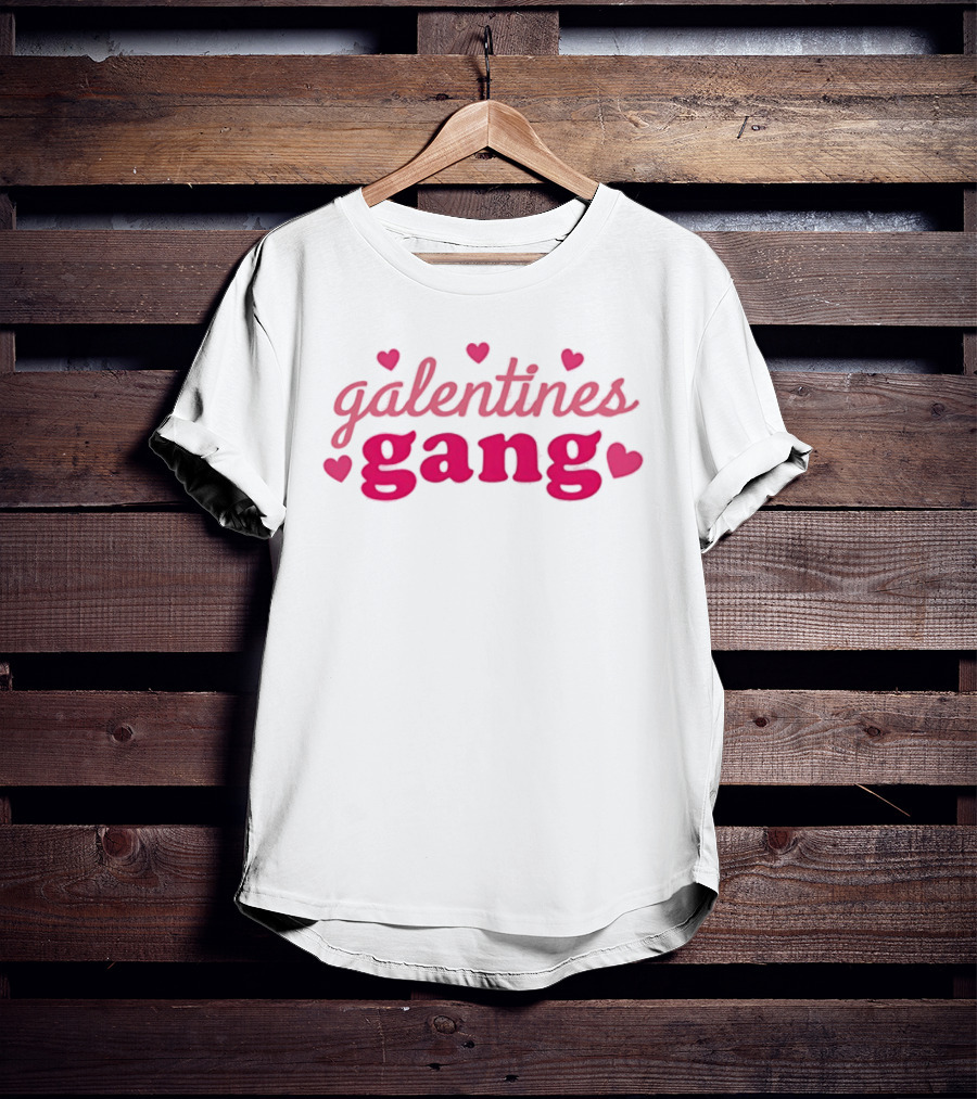Galentines Gang Heart Accents Valentine's Day Celebration T-Shirt