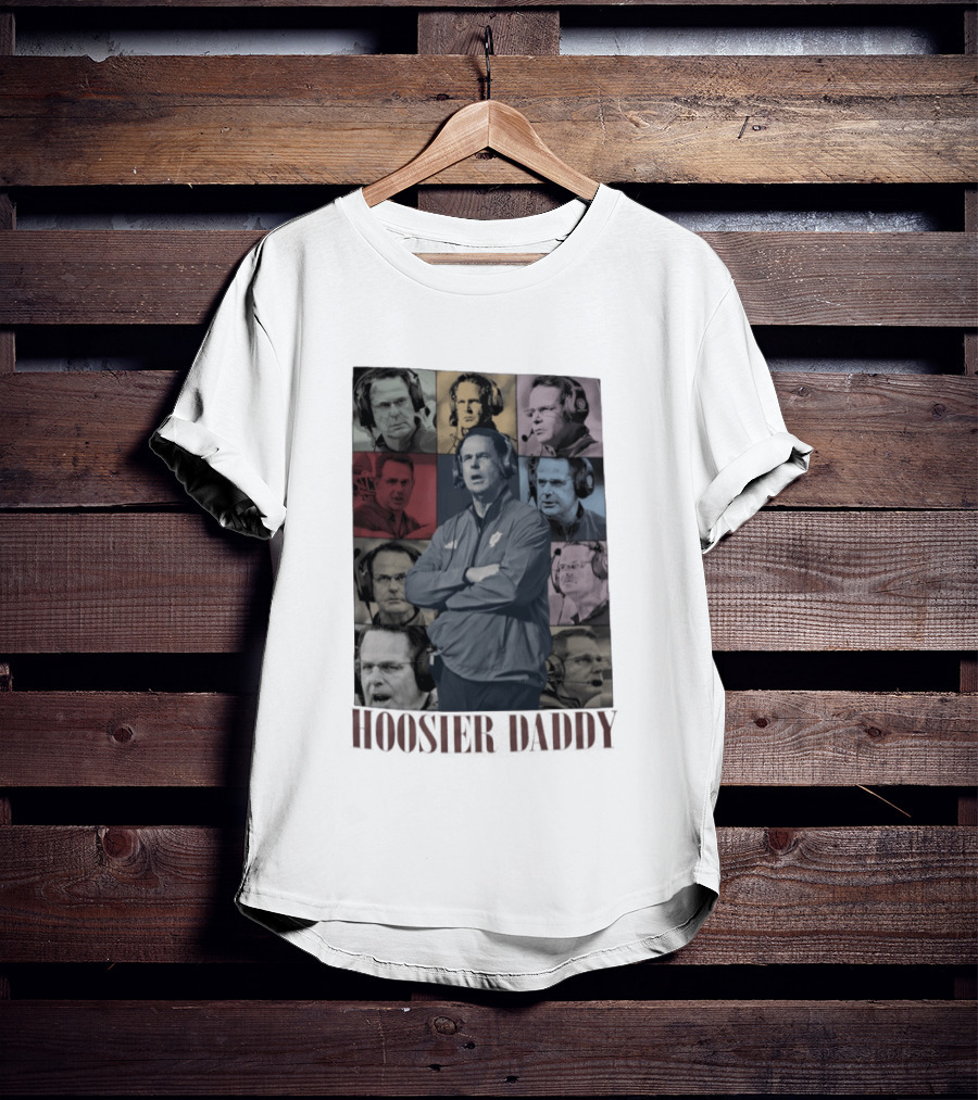 Indiana Hoosiers Curt Cignetti Hoosier Daddy Coach Collage T-Shirt