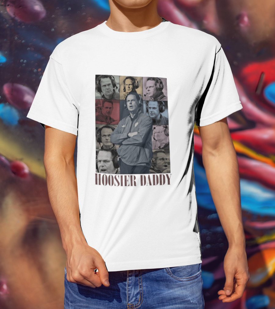 Indiana Hoosiers Curt Cignetti Hoosier Daddy Coach Collage T-Shirt