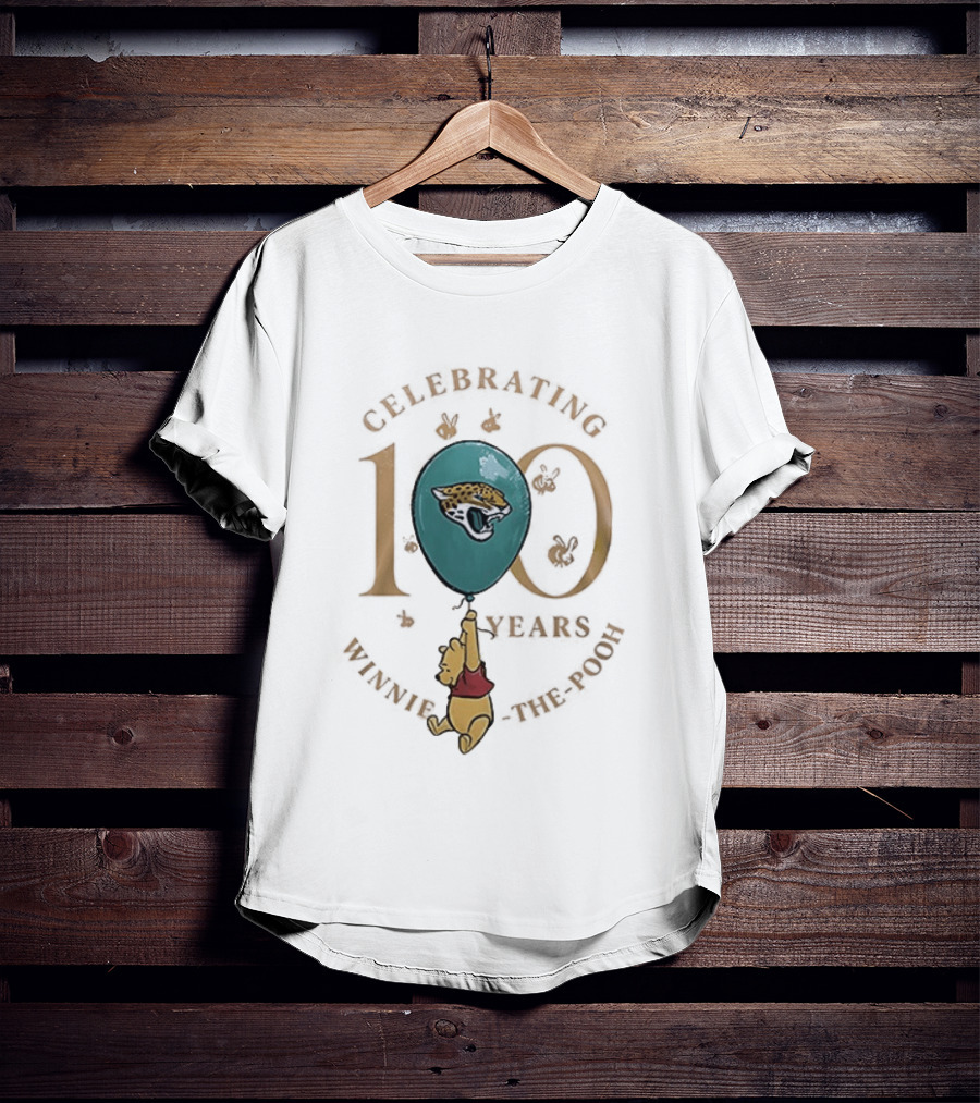 Celebrating 100 Jacksonville Jaguars Winnie The Pooh Anniversary T-Shirt
