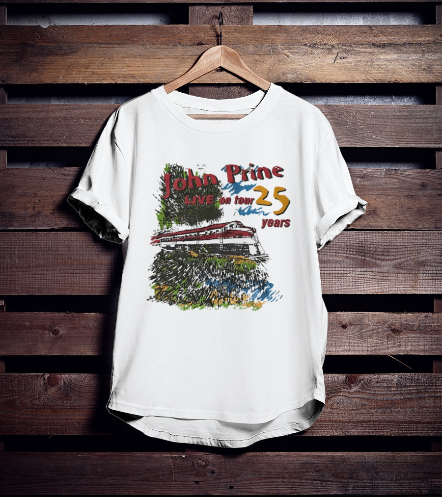 John Prine Live On Tour 25 Years Train T-Shirt