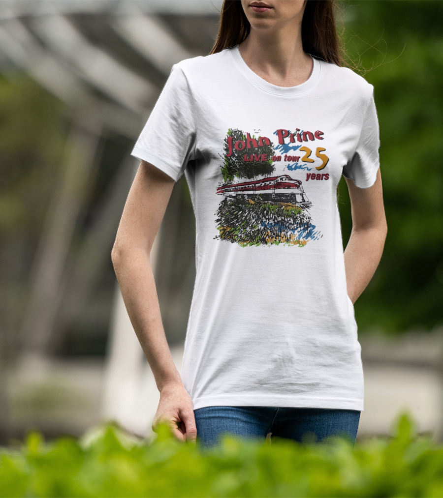 John Prine Live On Tour 25 Years Train T-Shirt