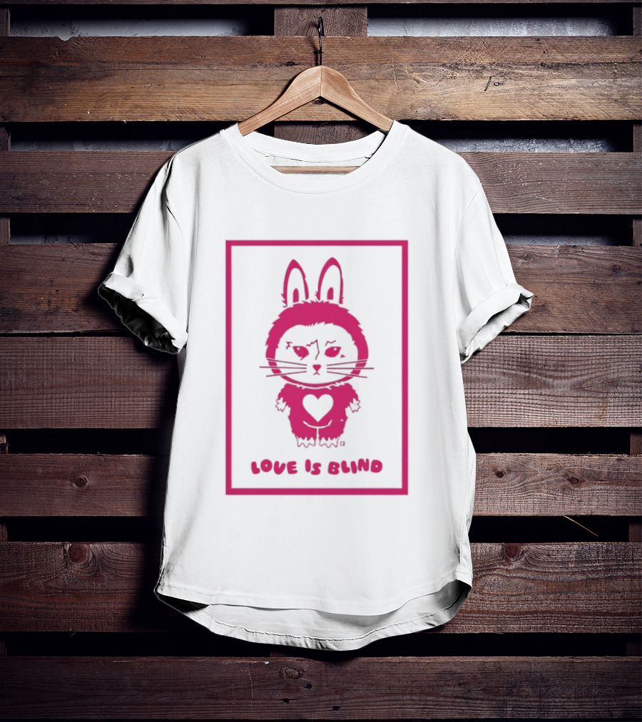 Love Is Blind Cute Bunny Heart Eyes T-Shirt