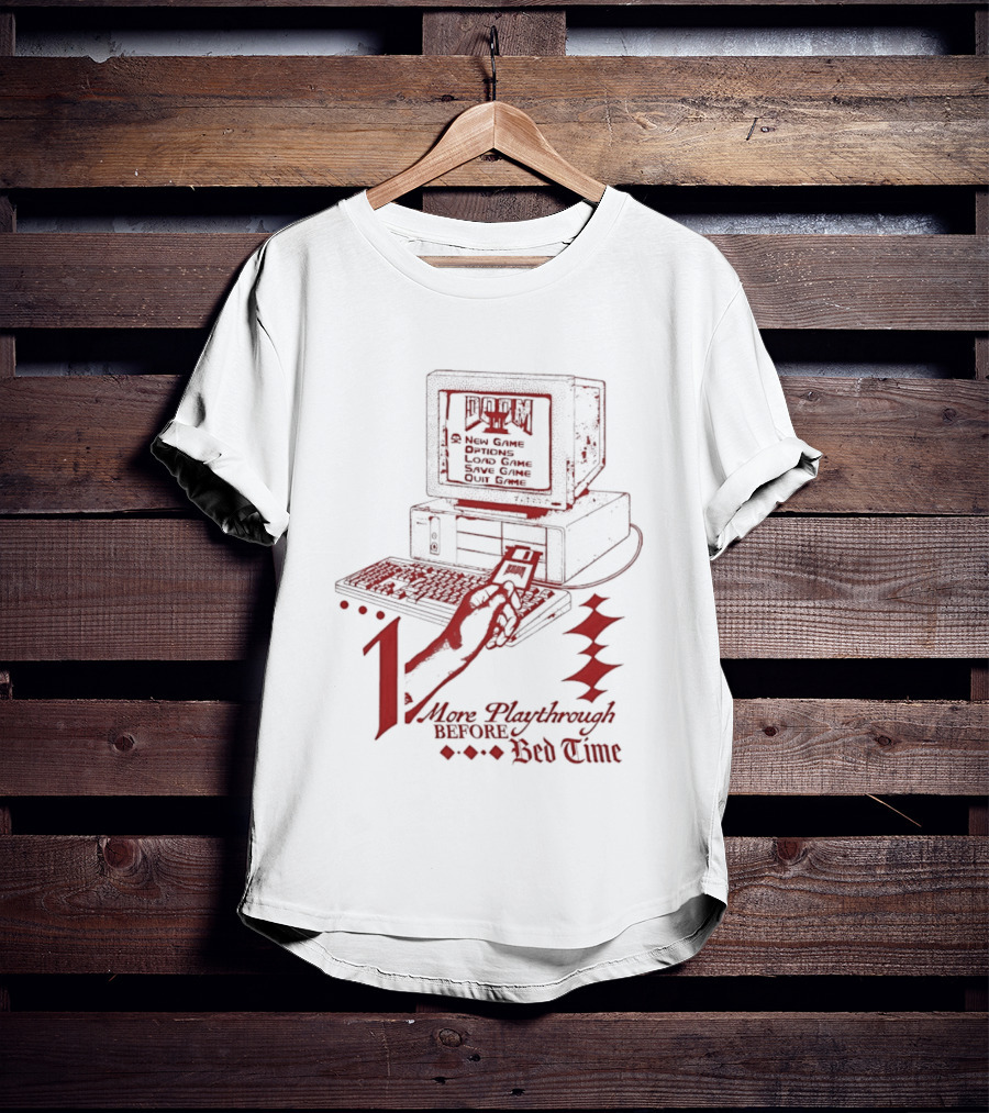 More Playthrough Before Bed Time Retro Gaming Console T-Shirt
