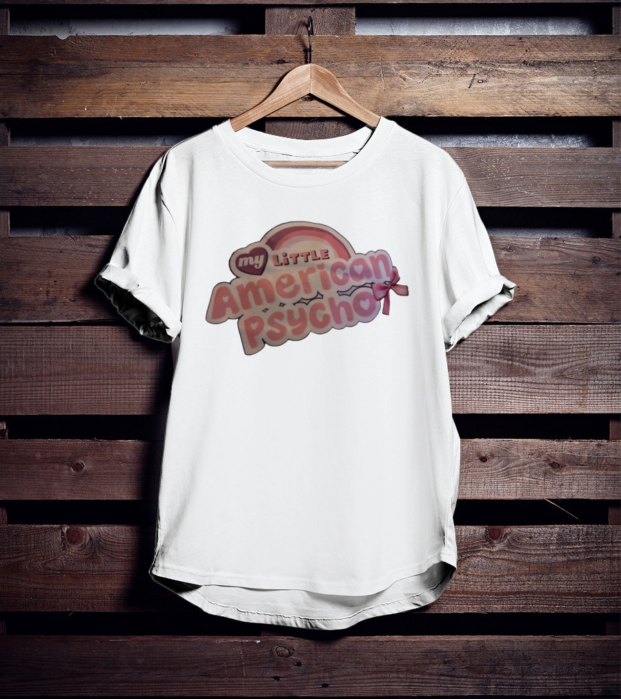 My Little American Psycho Rainbow Bow T-Shirt