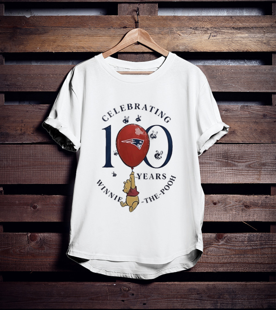 Celebrating 100 Years Winnie The Pooh New England Patriots T-Shirt