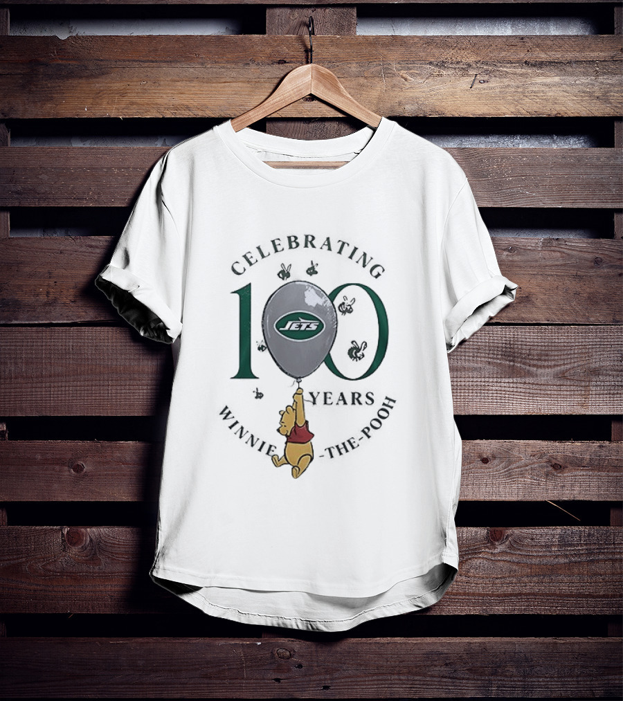 New York Jets Winnie The Pooh 100th Anniversary Celebration Balloon T-Shirt