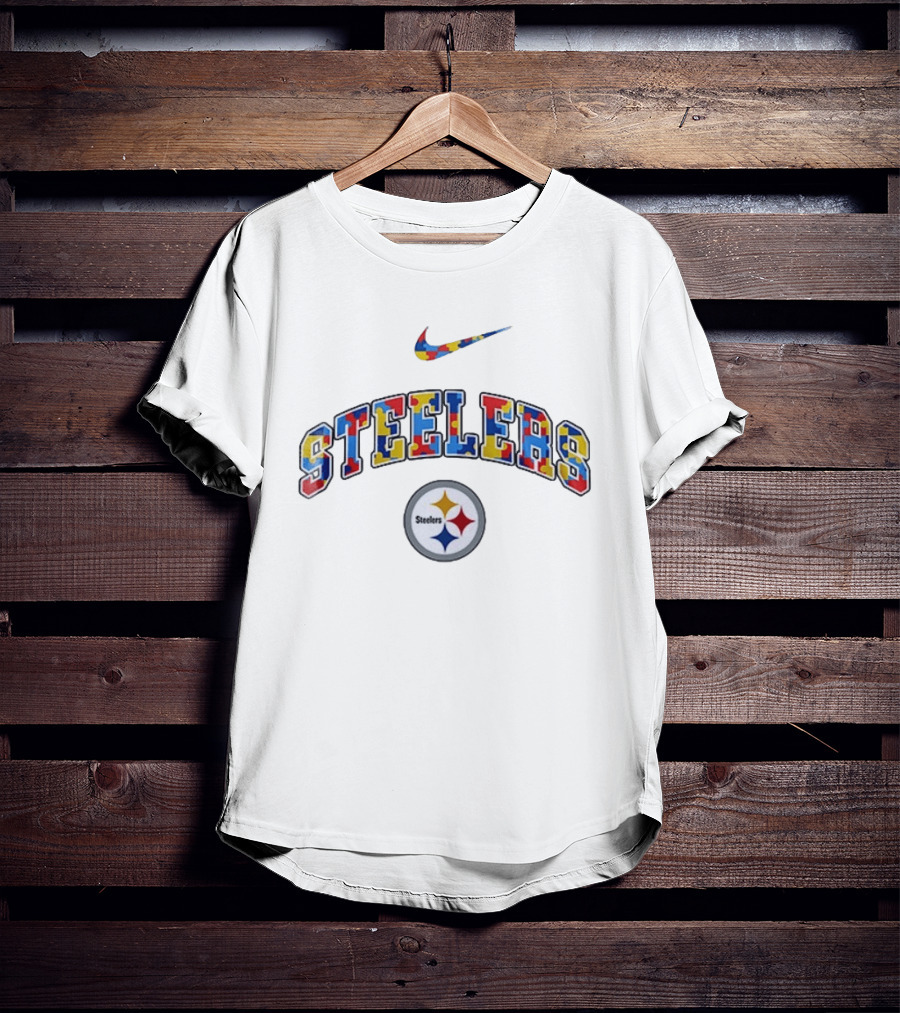 Pittsburgh Steelers Autism Awareness Accept Understand Love Puzzle Piece T-Shirt