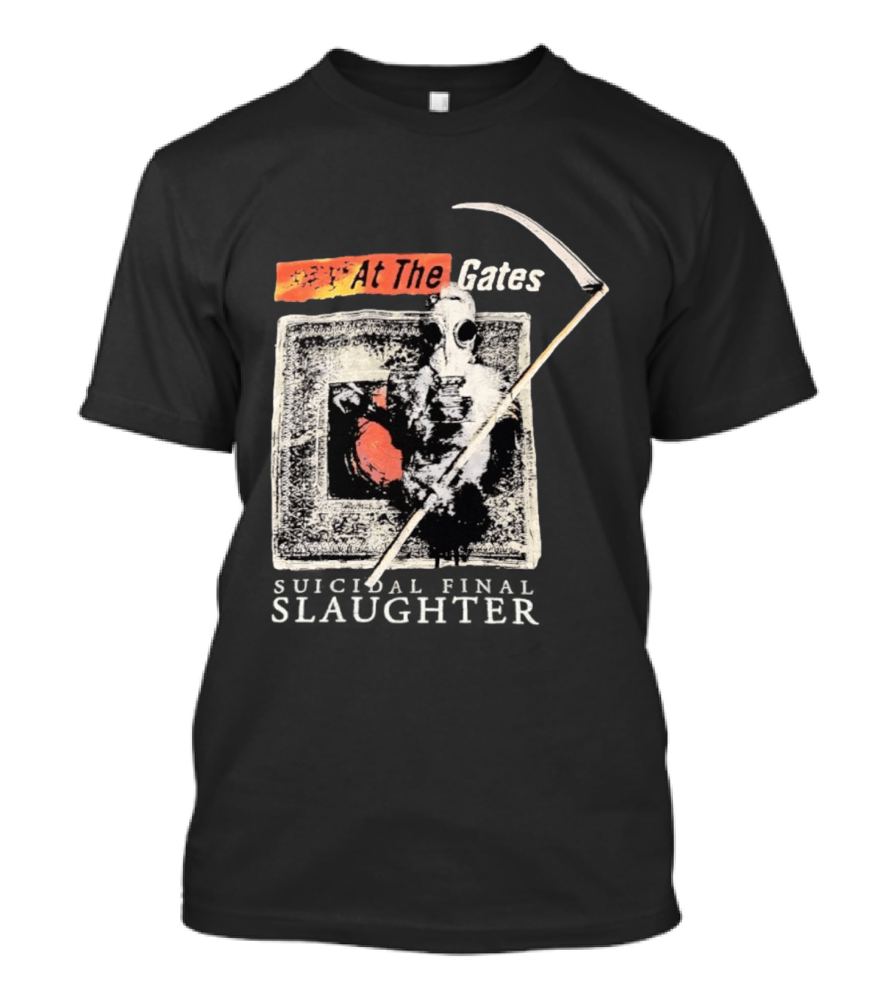 At The Gates Suicidal Final Slaughter Grim Reaper Gas Mask T-Shirt