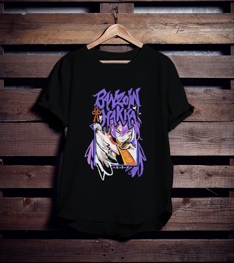 Banzoin Hakka Anime Character Purple Hair And Orange Outfit T-Shirt