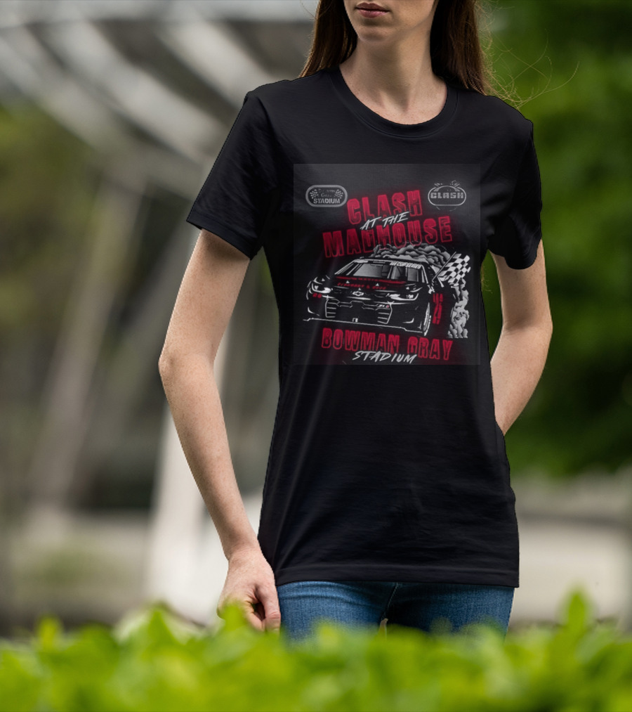 Clash At The Madhouse Ghost Car Bowman Gray 2026 T-Shirt