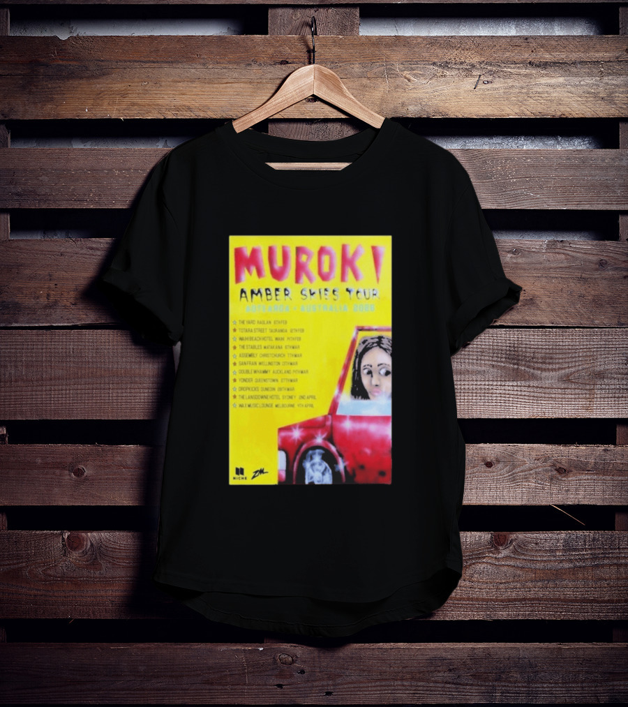 Muroki Amber Skies Tour Aotearoa Australia 2026 T-Shirt